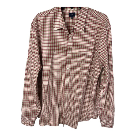 J. Crew Button Down Shirt Mens Size XL Red and Brown Plaid Casual / Work J648
L - Picture 8 of 8